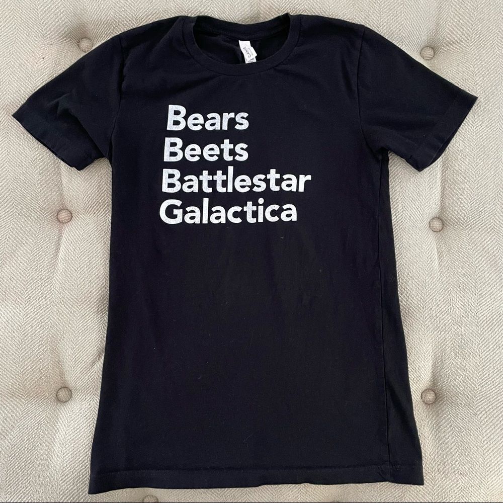 Unisex The Office Dwight Schrute Bears Beats Battlestar Gallactica Tshirt S